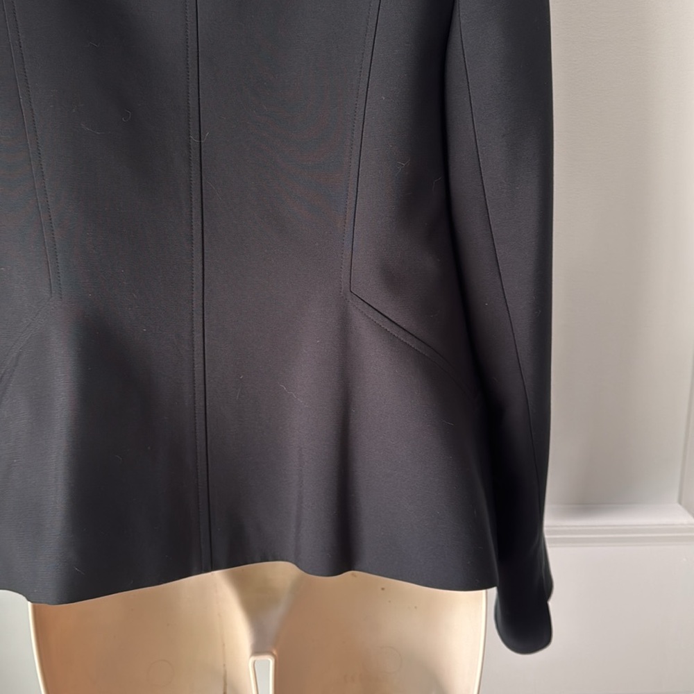 Ellen Tracy. Elegant women's jacket black mao  collar one button size 6 - Picture 5 of 8